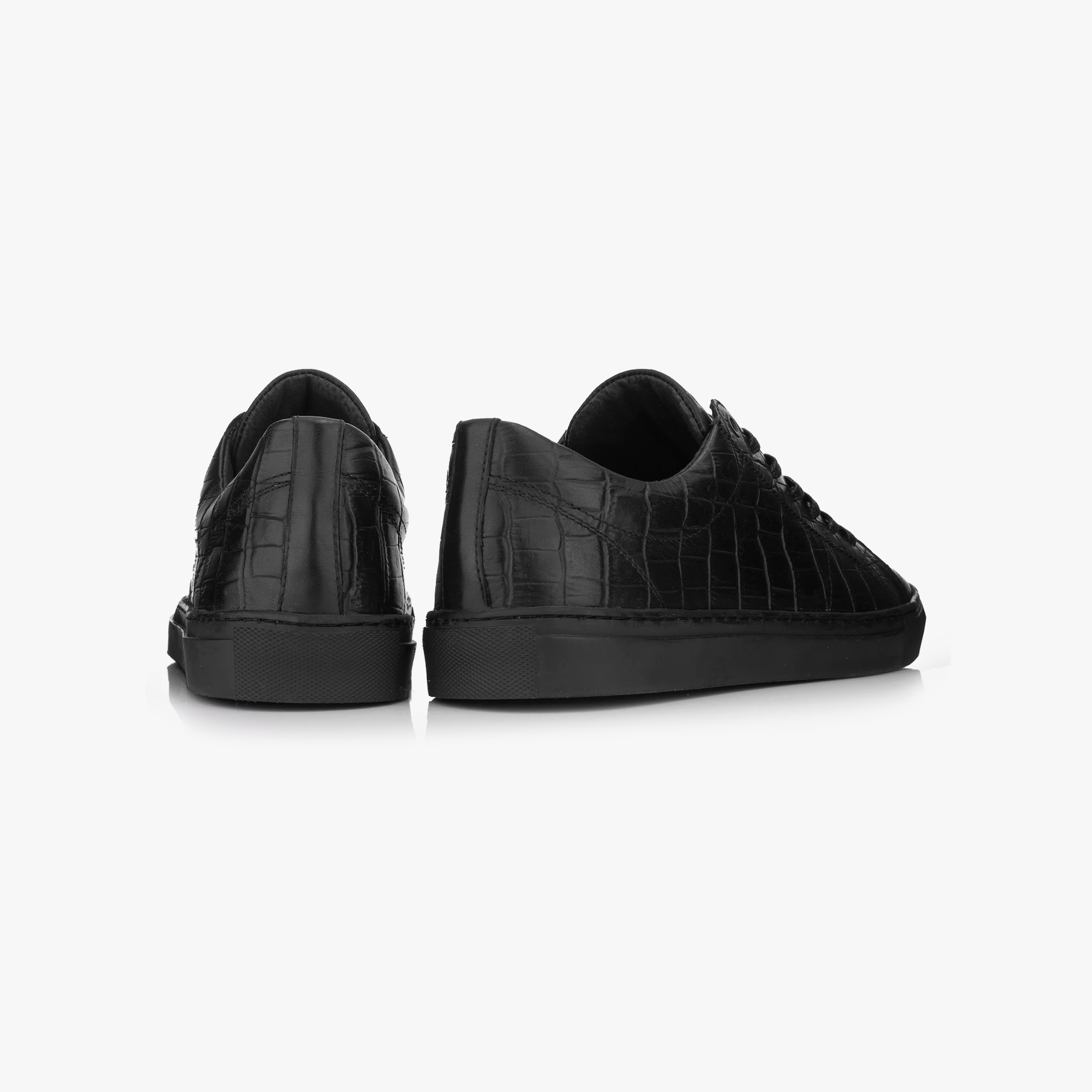 Velo Sneaker Eco Coda Black Embossed Leather - ALPINA BRANDS
