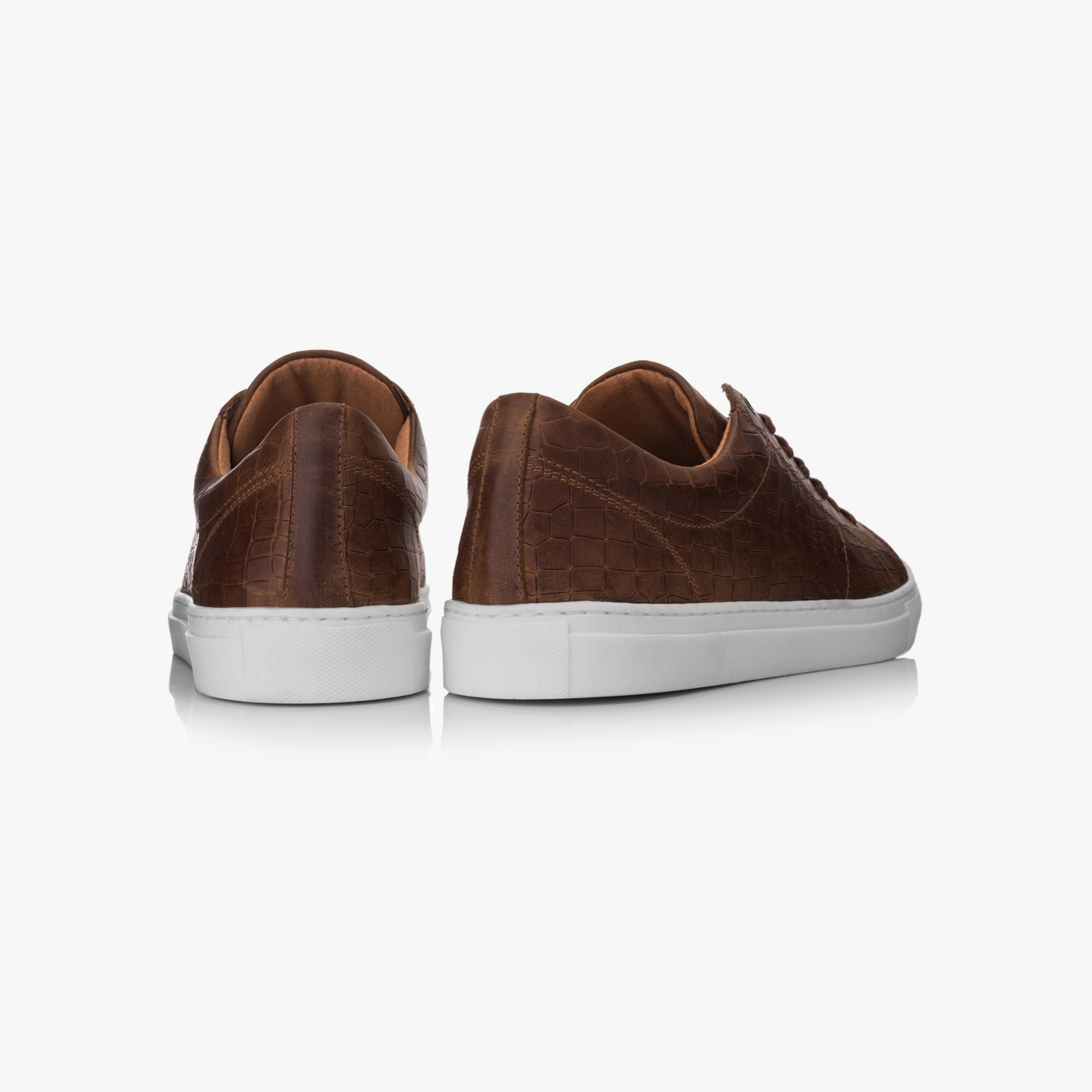 Velo Sneaker Eco Croco 2 Cuoio Embossed Leather - ALPINA BRANDS
