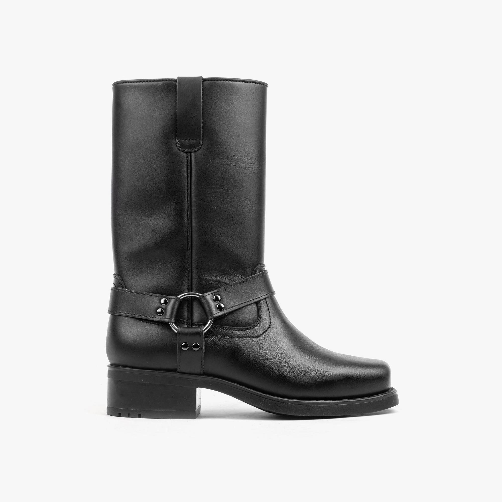 Harley High Boot Black Leather - ALPINA BRANDS