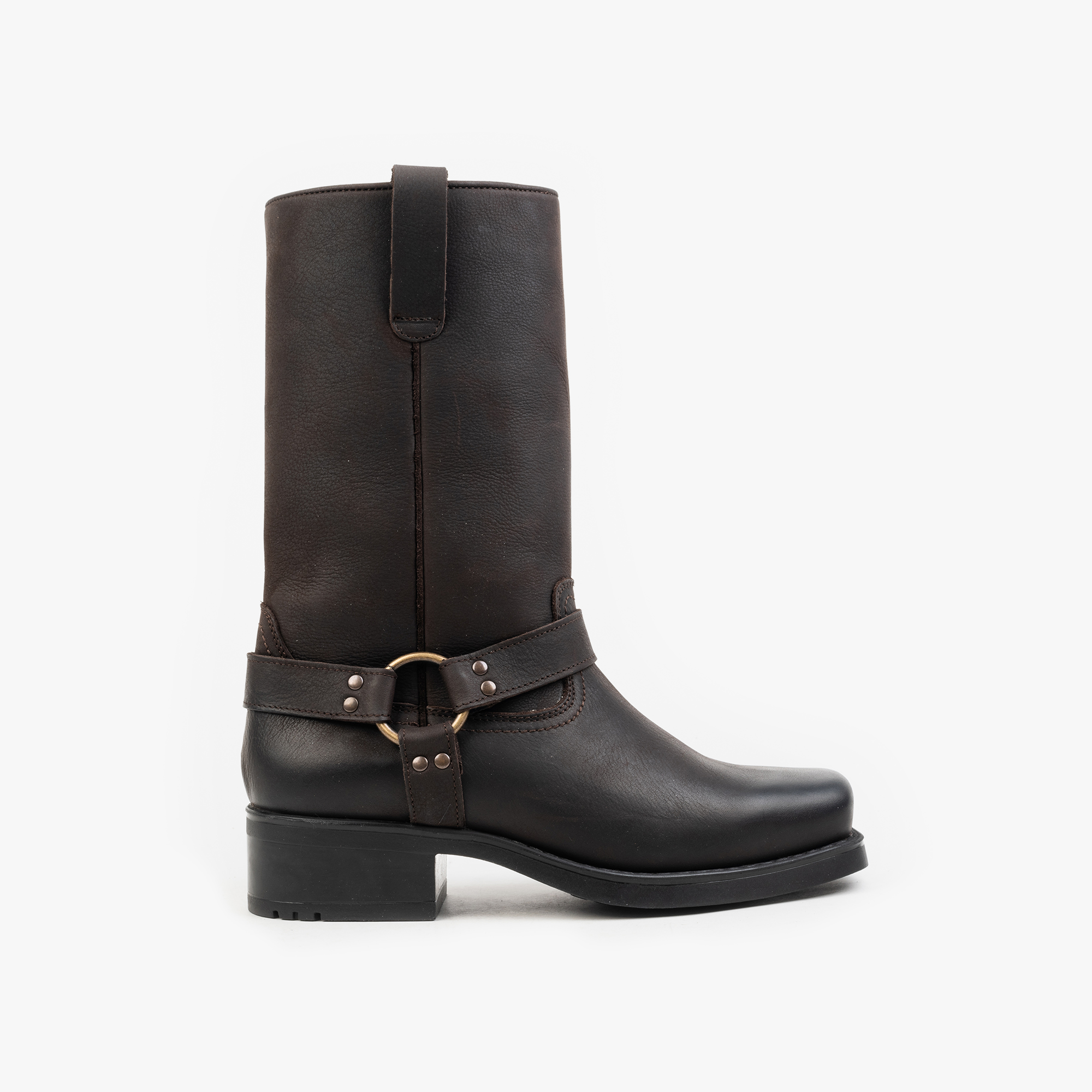 Harley High Boot Brown Waxy Leather - ALPINA BRANDS