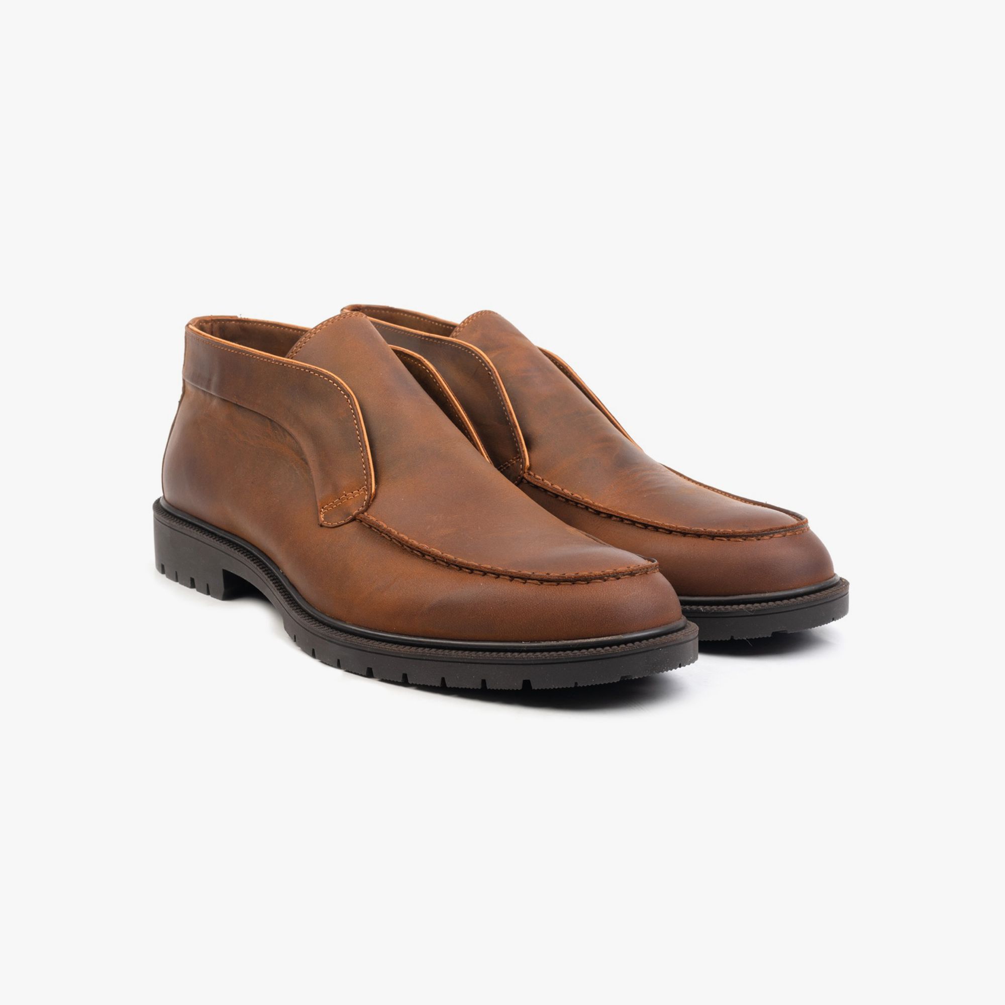 Adam Ankle Boot Tan Wax Leather - ALPINA BRANDS