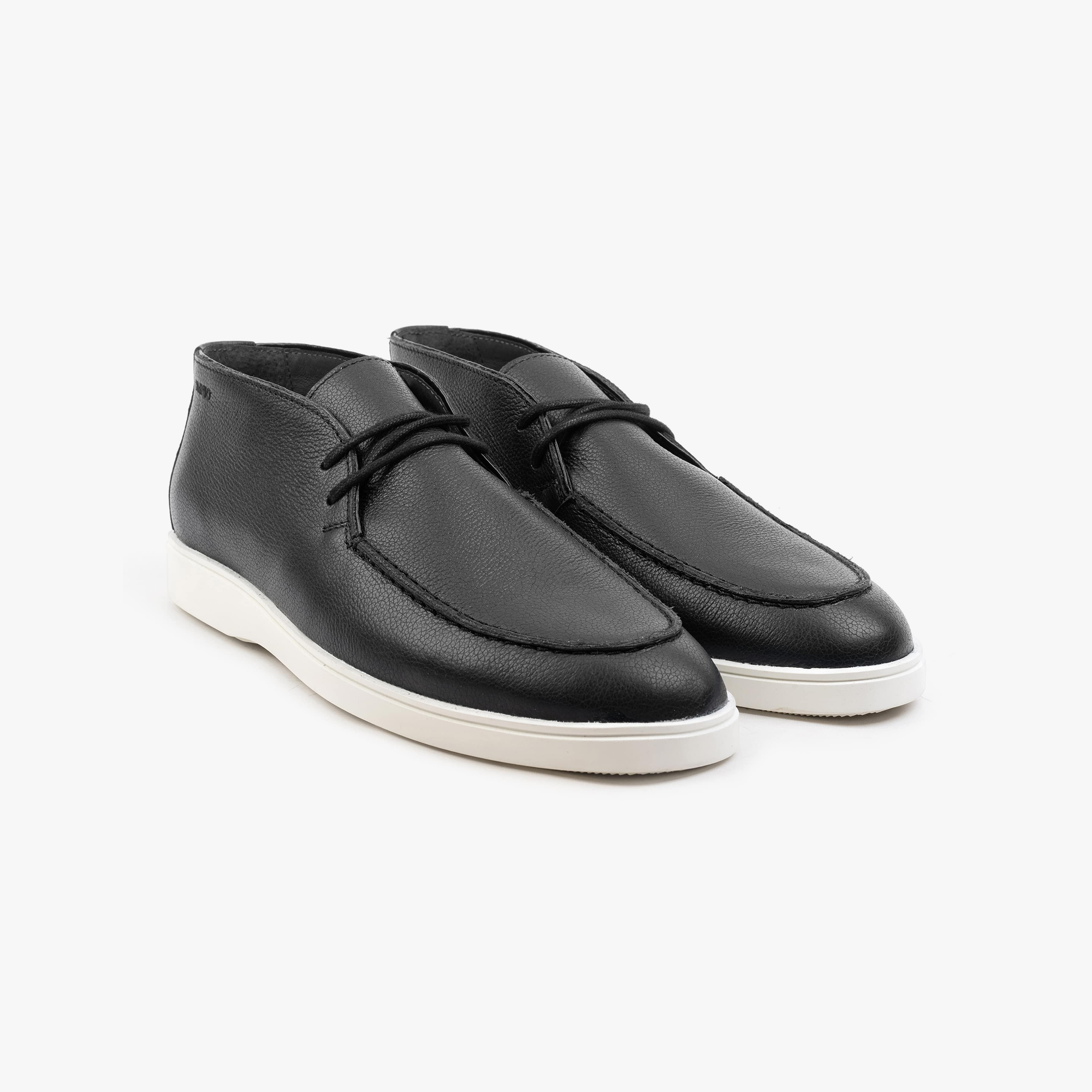 Cave Moc Chukka Black Leather - ALPINA BRANDS
