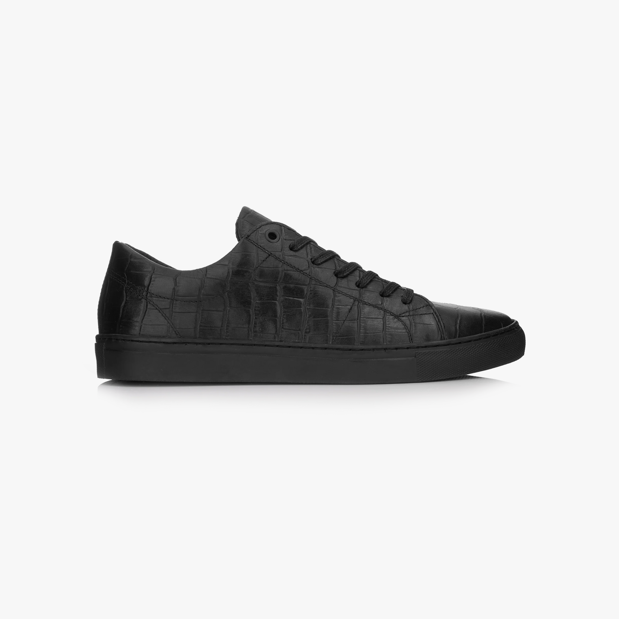 Velo Sneaker Eco Coda Black Embossed Leather - ALPINA BRANDS