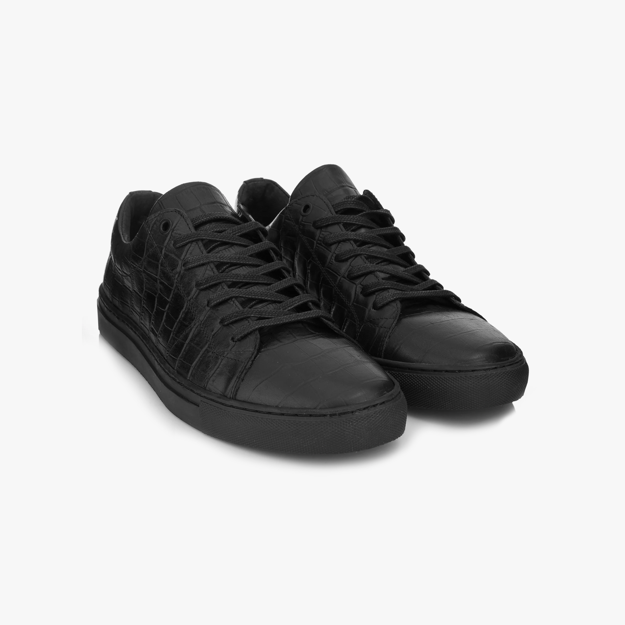 Velo Sneaker Eco Coda Black Embossed Leather - ALPINA BRANDS